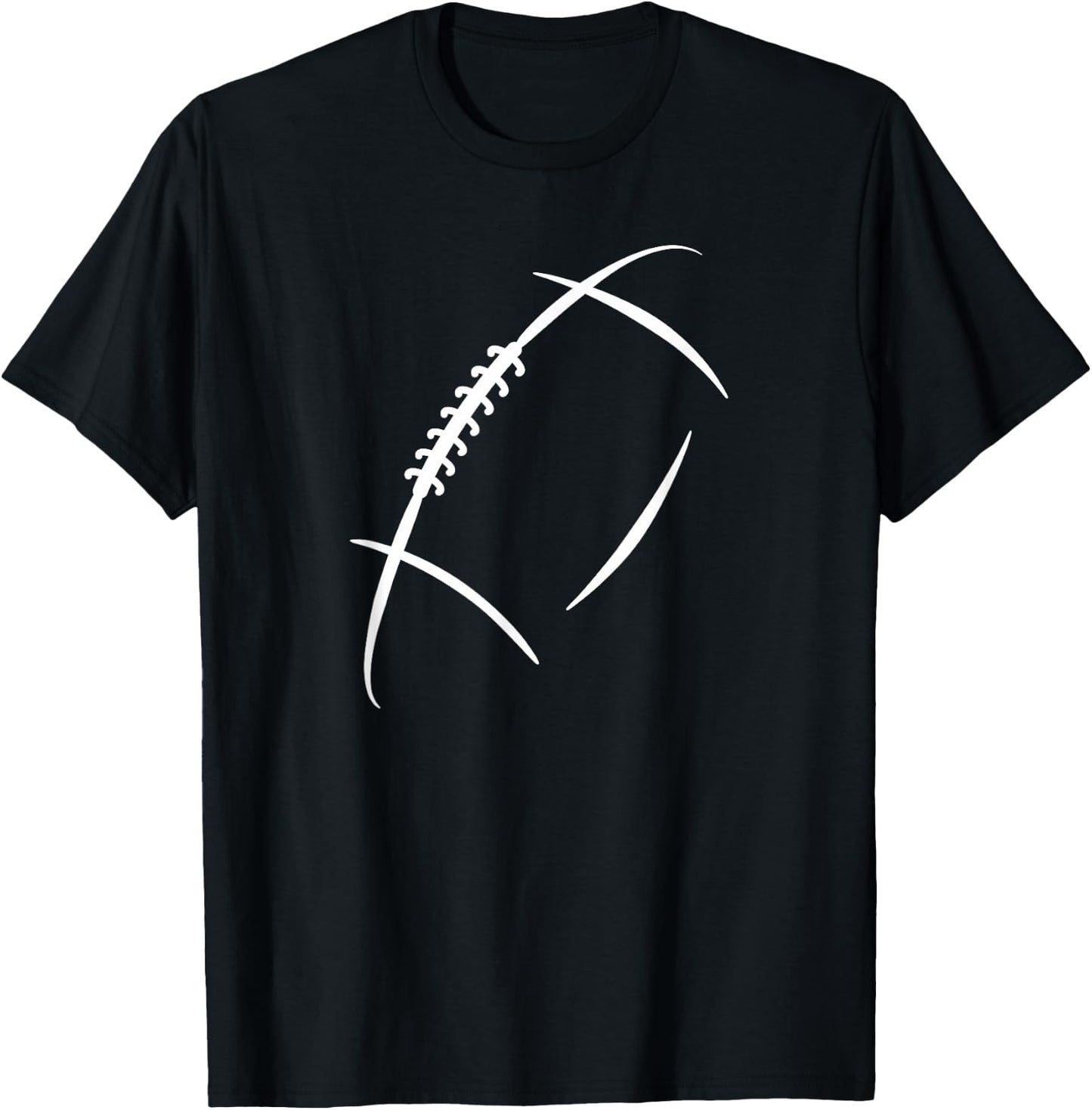American Football Player And Fan Gear Co Adult Classic Fit Short Sleeve Black Small Football Silhouette T-Shirt - T-Shirt | Black