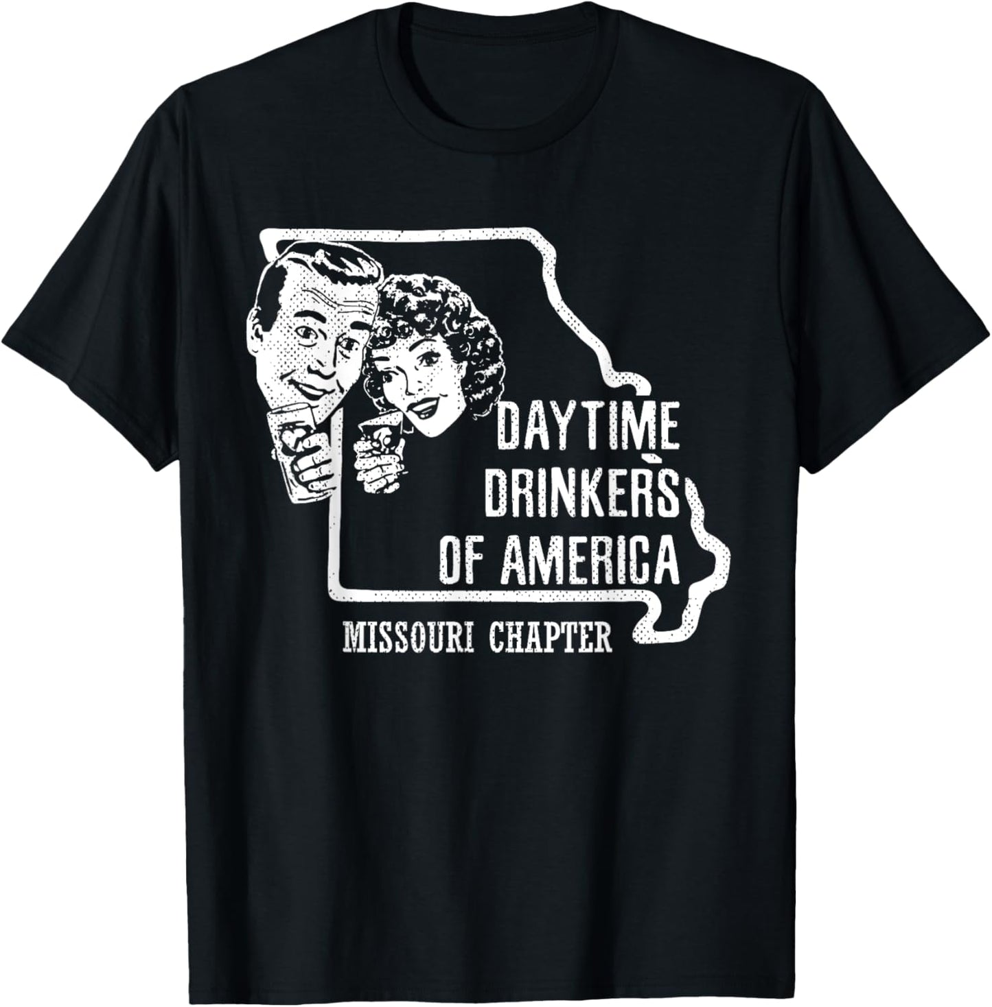 Missouri Day Drinking Shirt Beer Wine Drinker Alcohol Gift T-Shirt - T-Shirt | Black