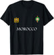 Marokko Flagge Vintage Stil Retro Marokko Fußball Marokko T-Shirt - T-Shirt | Black