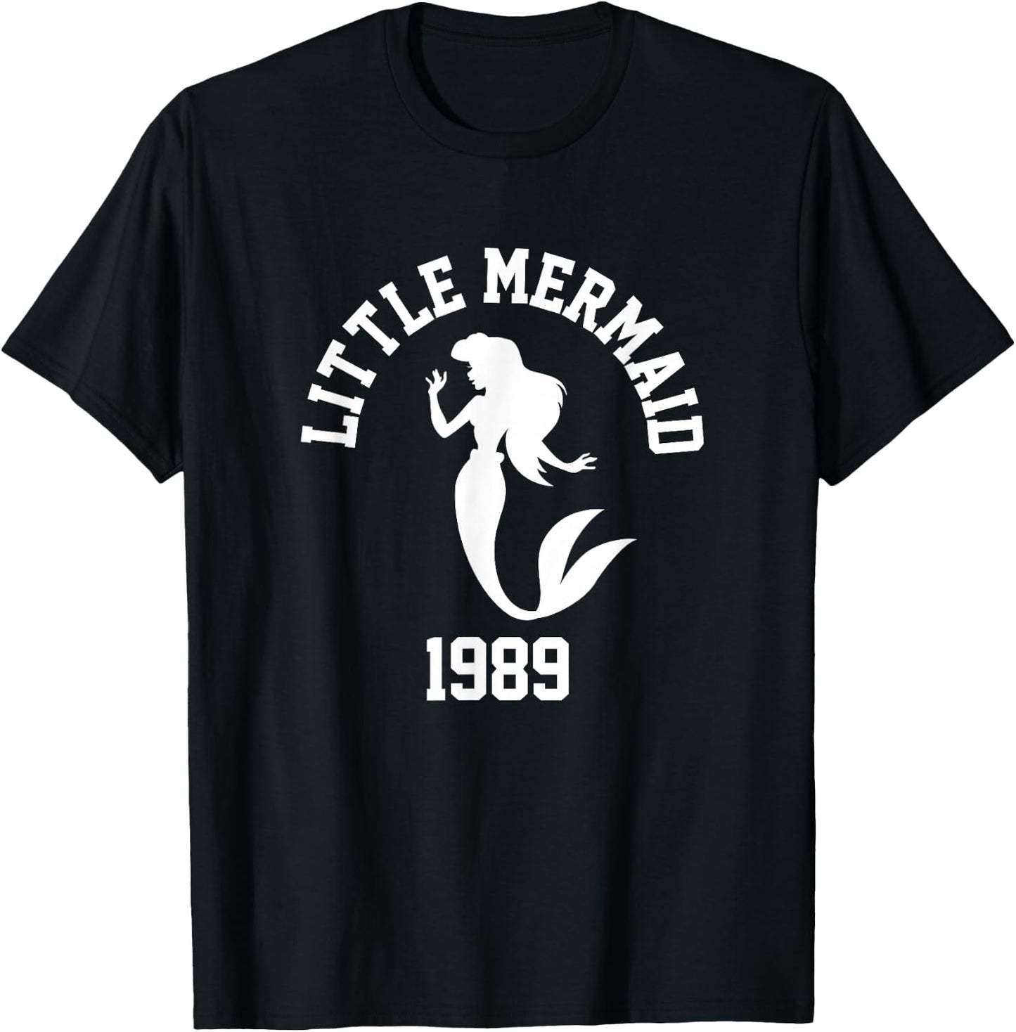 Disney The Little Mermaid Princess Ariel Collegiate 1989 T-Shirt - T-Shirt | Black