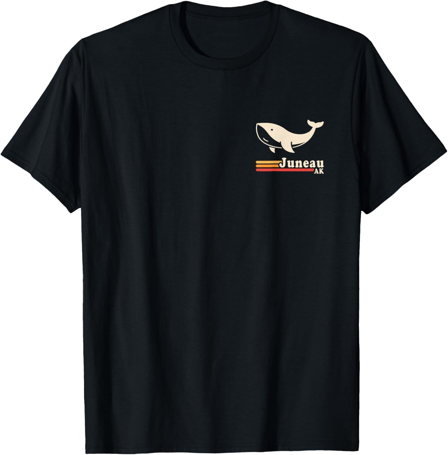 Retro Juneau Alaska Whale Watching T-Shirt - T-Shirt | Black