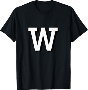 Alphabet - Lettre W T-Shirt - T-Shirt | Black