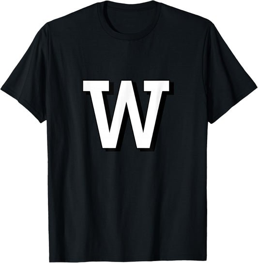 Alphabet - Lettre W T-Shirt - T-Shirt | Black
