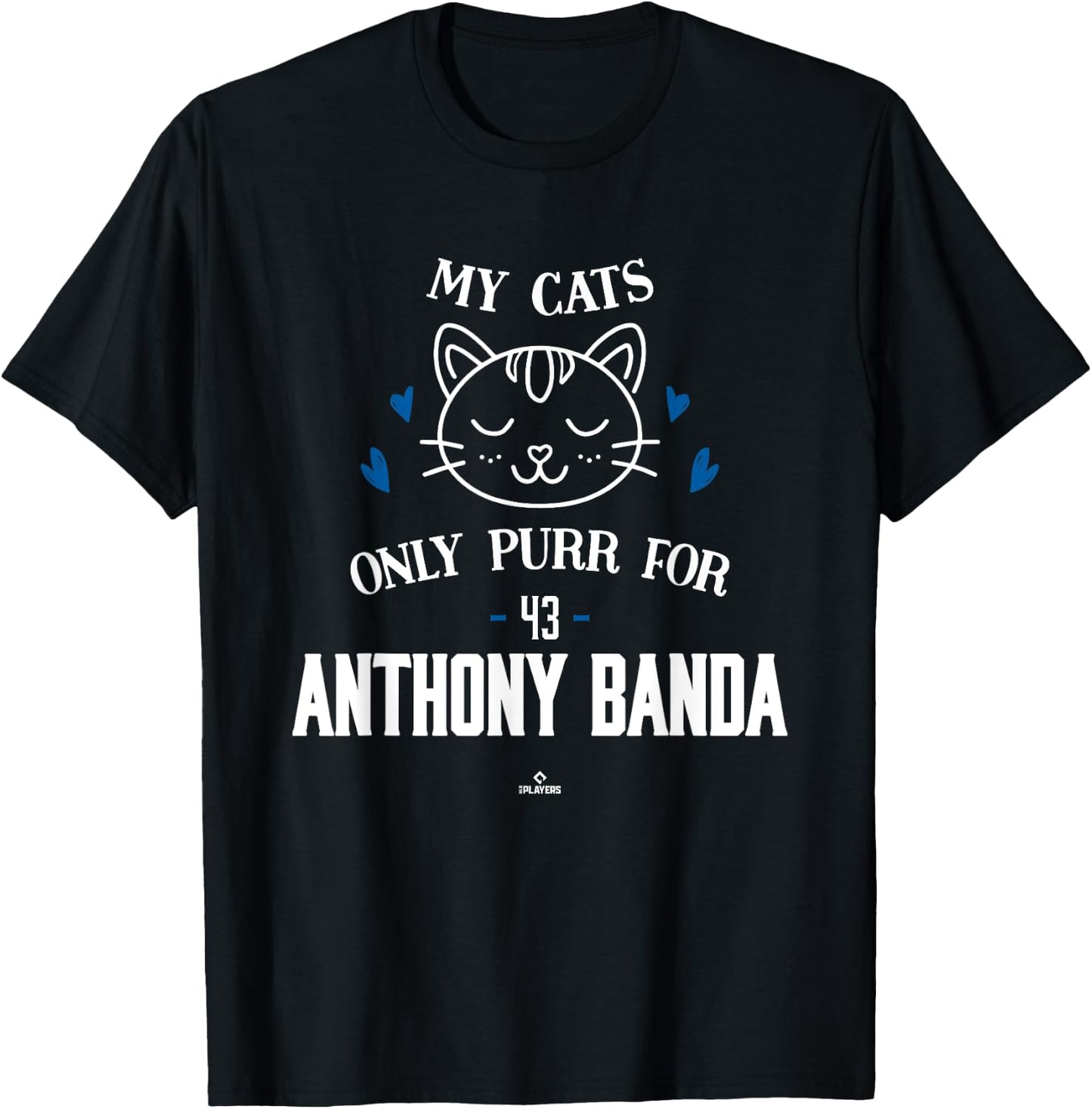 Cat Lovers for Anthony Banda Los Angeles Baseball MLBPA T-Shirt - T-Shirt | Black
