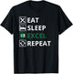 Eat Sleep Excel Repeat Funny Vintage Retro Excel , black T-Shirt - T-Shirt | Black