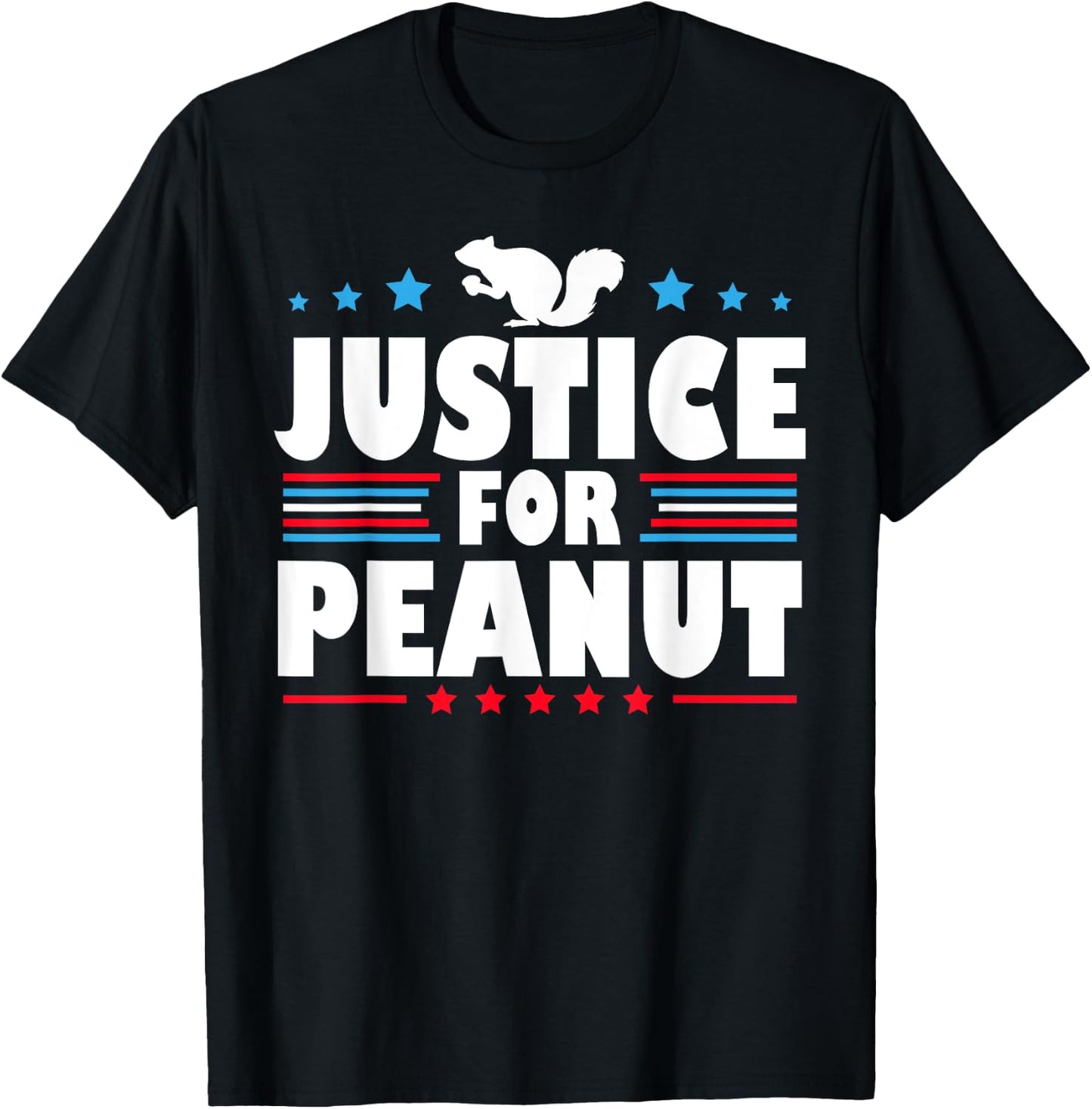 Justice For Peanut The Squirrel T-Shirt - T-Shirt | Black