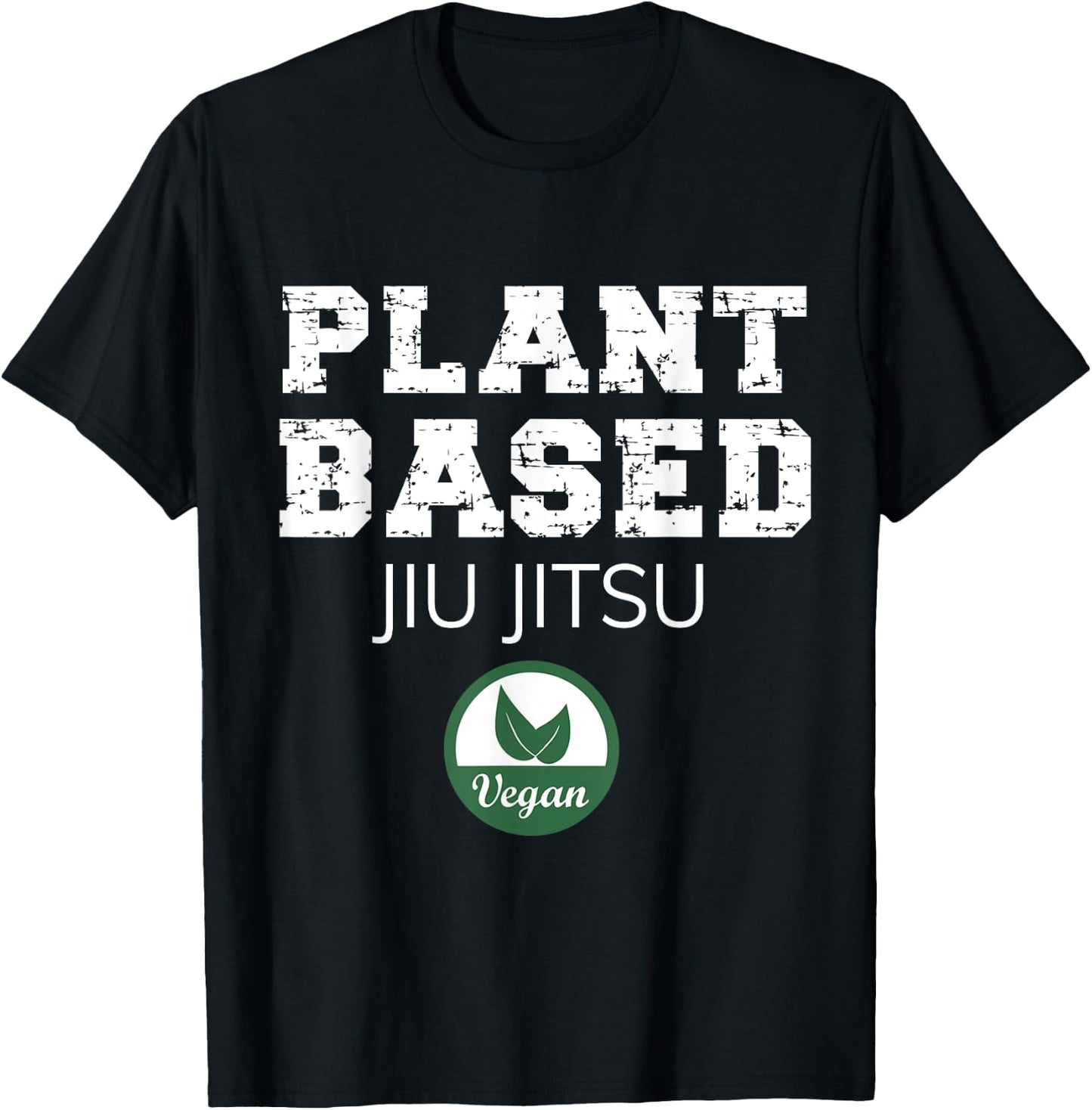 Plant Based Jiu Jitsu Design. Funny Vegan Plant-Based Design T-Shirt - T-Shirt | Black