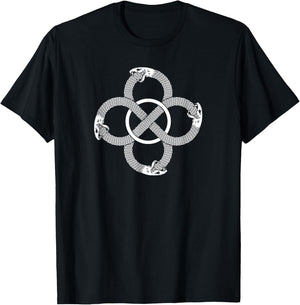 Ouroboros Uroboros self-eating snake symbol circle Eternity T-Shirt - T-Shirt | Black