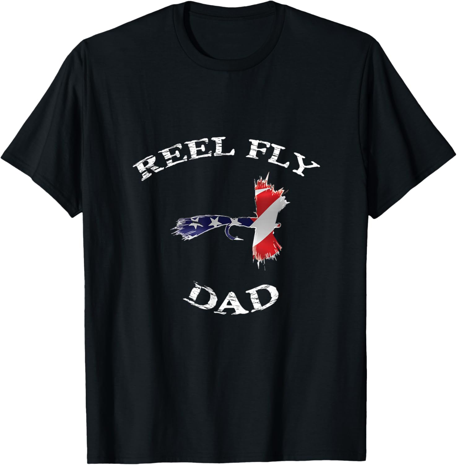 Reel Fly Dad Father's Day Fly Fishing T-Shirt - T-Shirt | Black