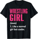 Wrestling Girl Definition Funny Sassy Sports Wrestler T-Shirt - T-Shirt | Black