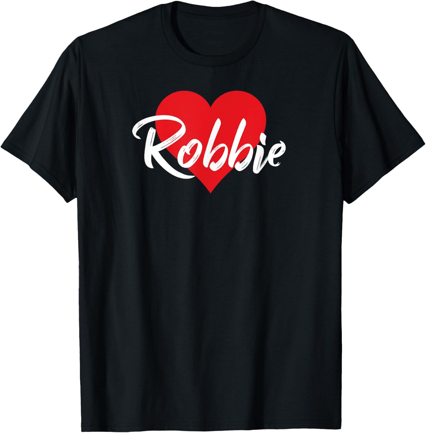 mit Aufschrift I Love Robbie, mit Herz T-Shirt - T-Shirt | Black