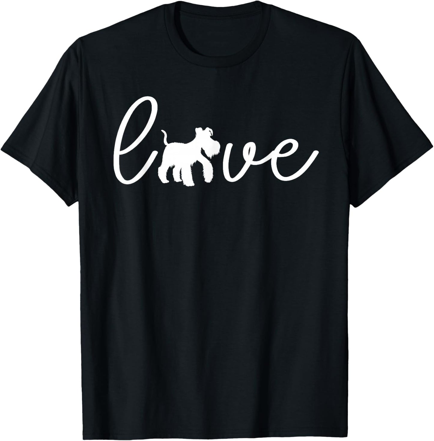 Love Miniature Schnauzer T-Shirt - T-Shirt | Black