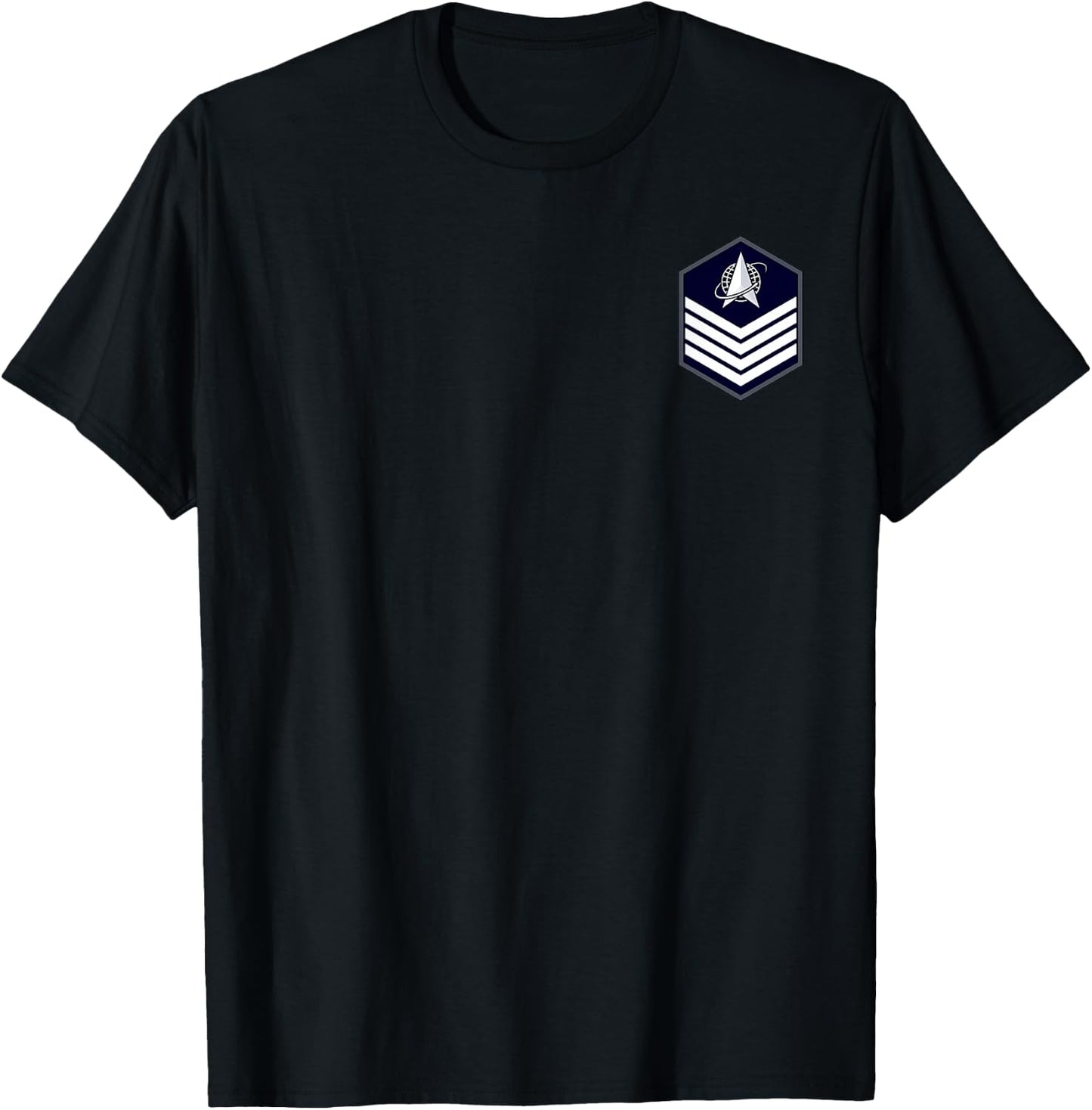 Technical Sergeant E-6 Space Force Military Rank Patch T-Shirt - T-Shirt | Black