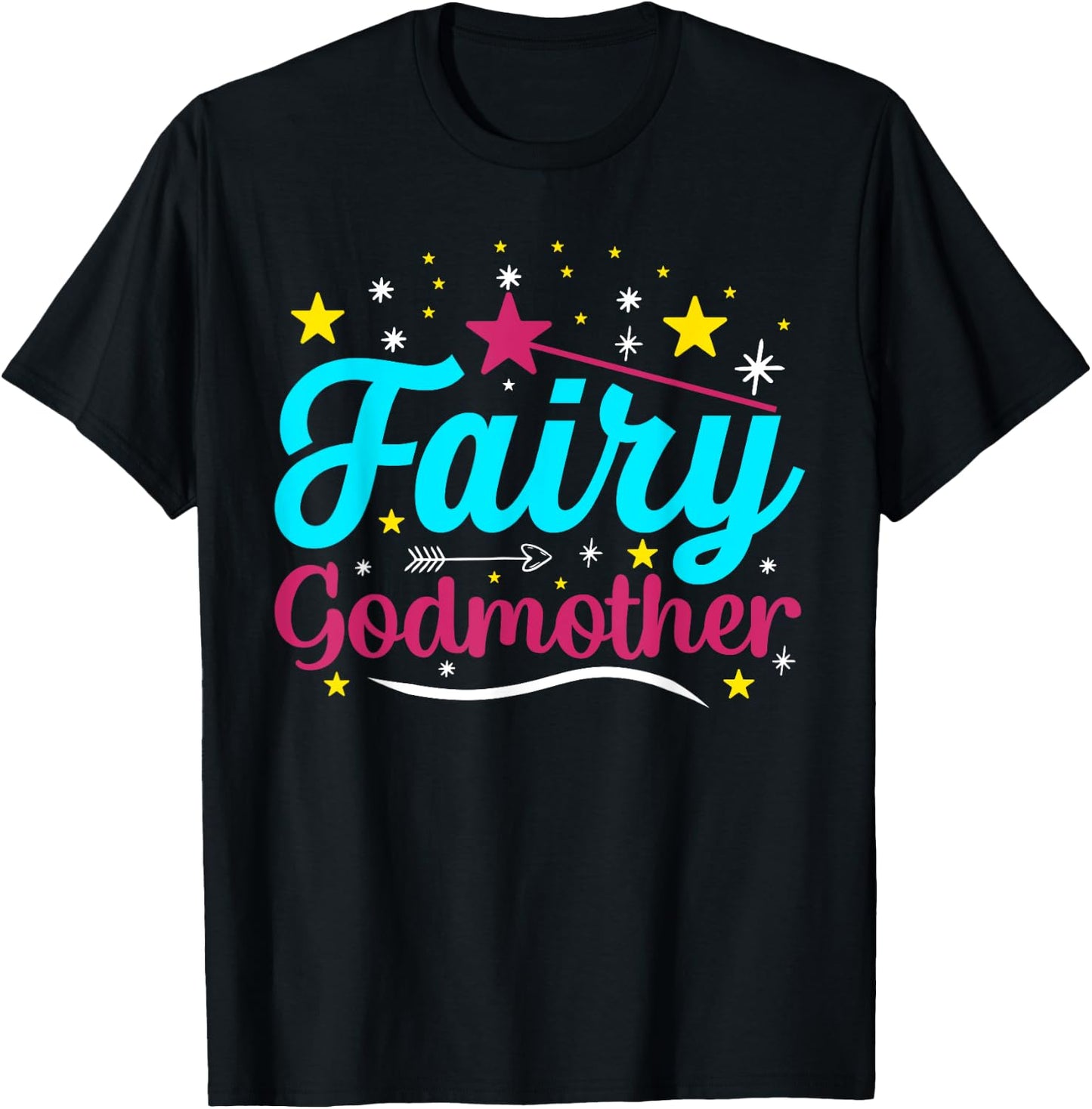 Godmother Gifts & Great Godmother Gifts Godmother Fairy Godmother , Black, Small T-Shirt - T-Shirt | Black