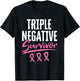 Triple Negative Survivor Breast Cancer Awareness TNBC T-Shirt - T-Shirt | Black