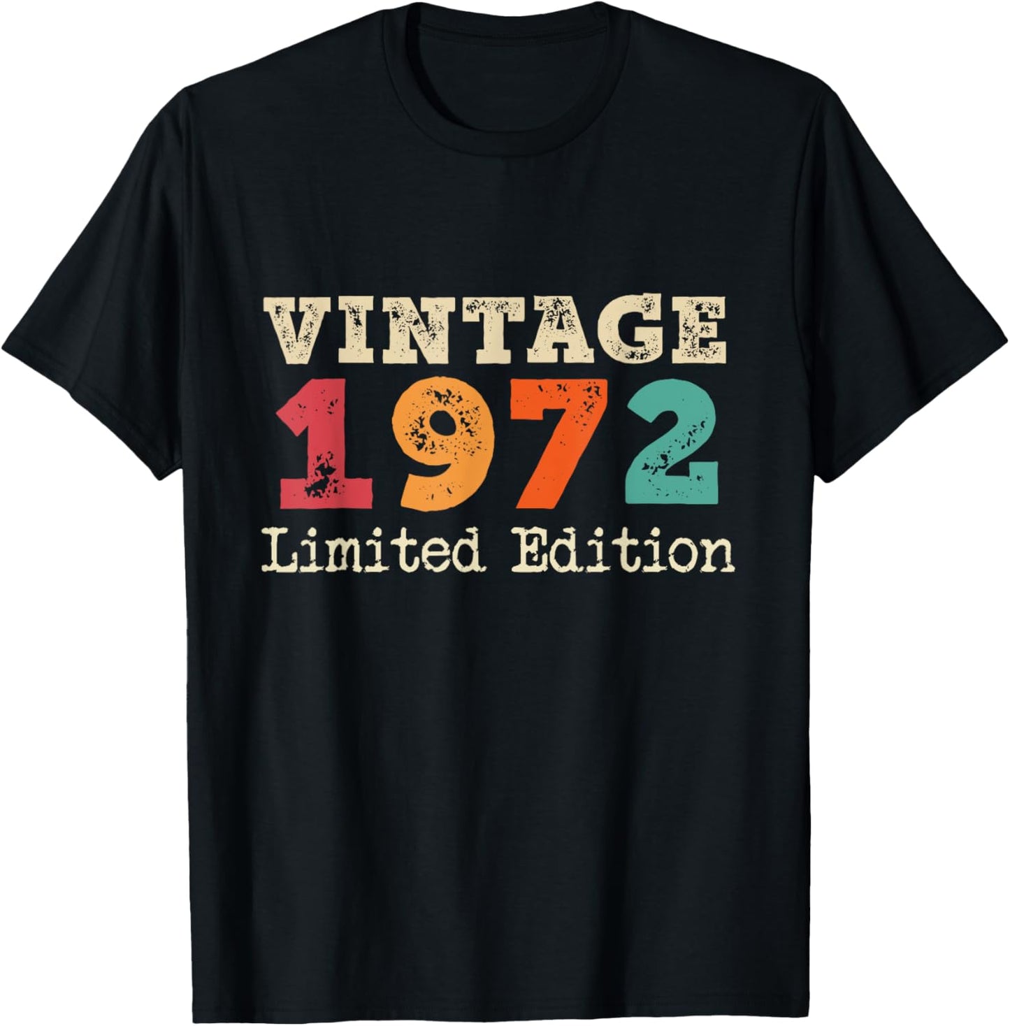 52 Years Vintage 1972 Limited Edition 52nd Anniversary , Black, S T-Shirt - T-Shirt | Black