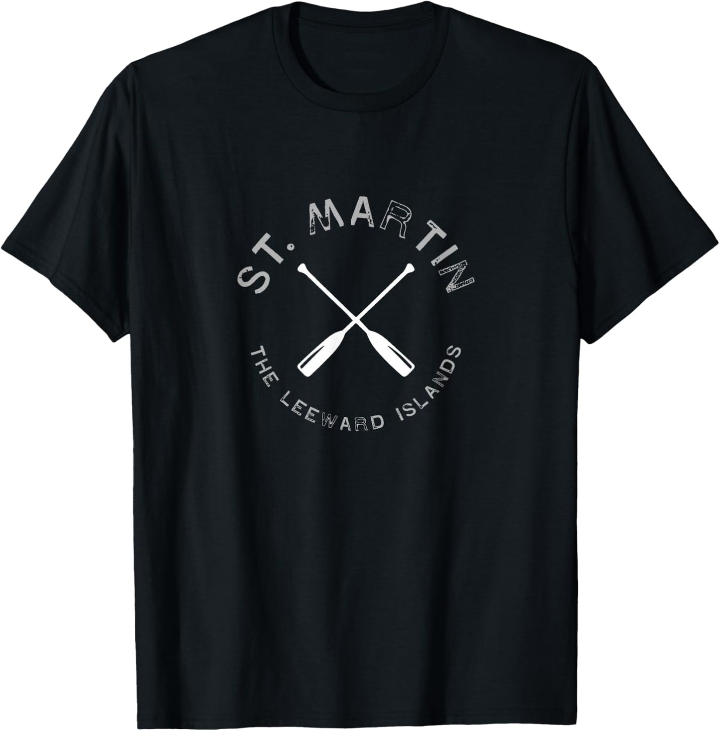 St. Martin Vintage Retro T-Shirt - T-Shirt | Black