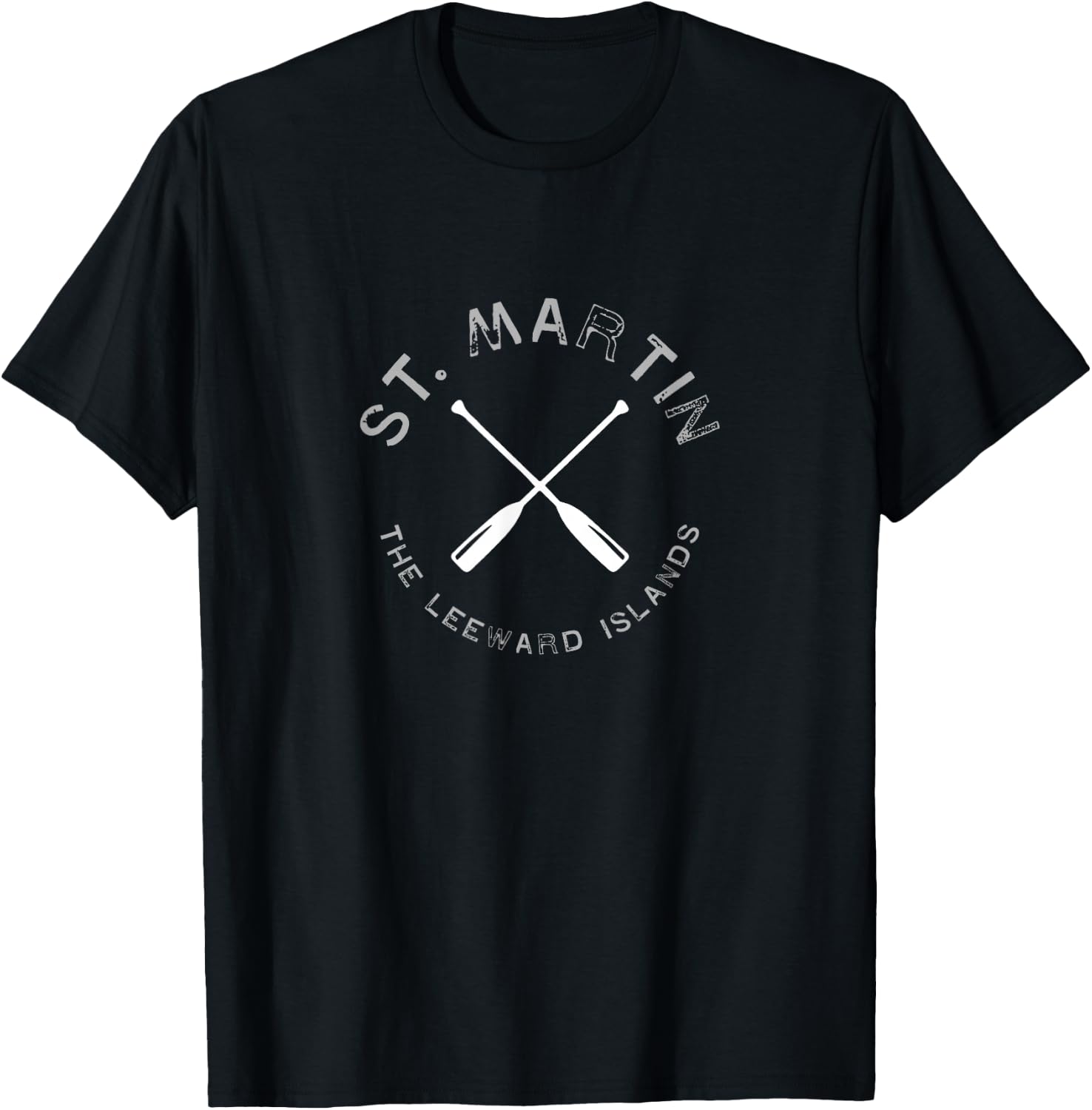 St. Martin Vintage Retro T-Shirt - T-Shirt | Black