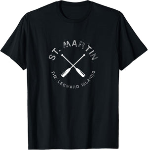 St. Martin Vintage Retro T-Shirt - T-Shirt | Black