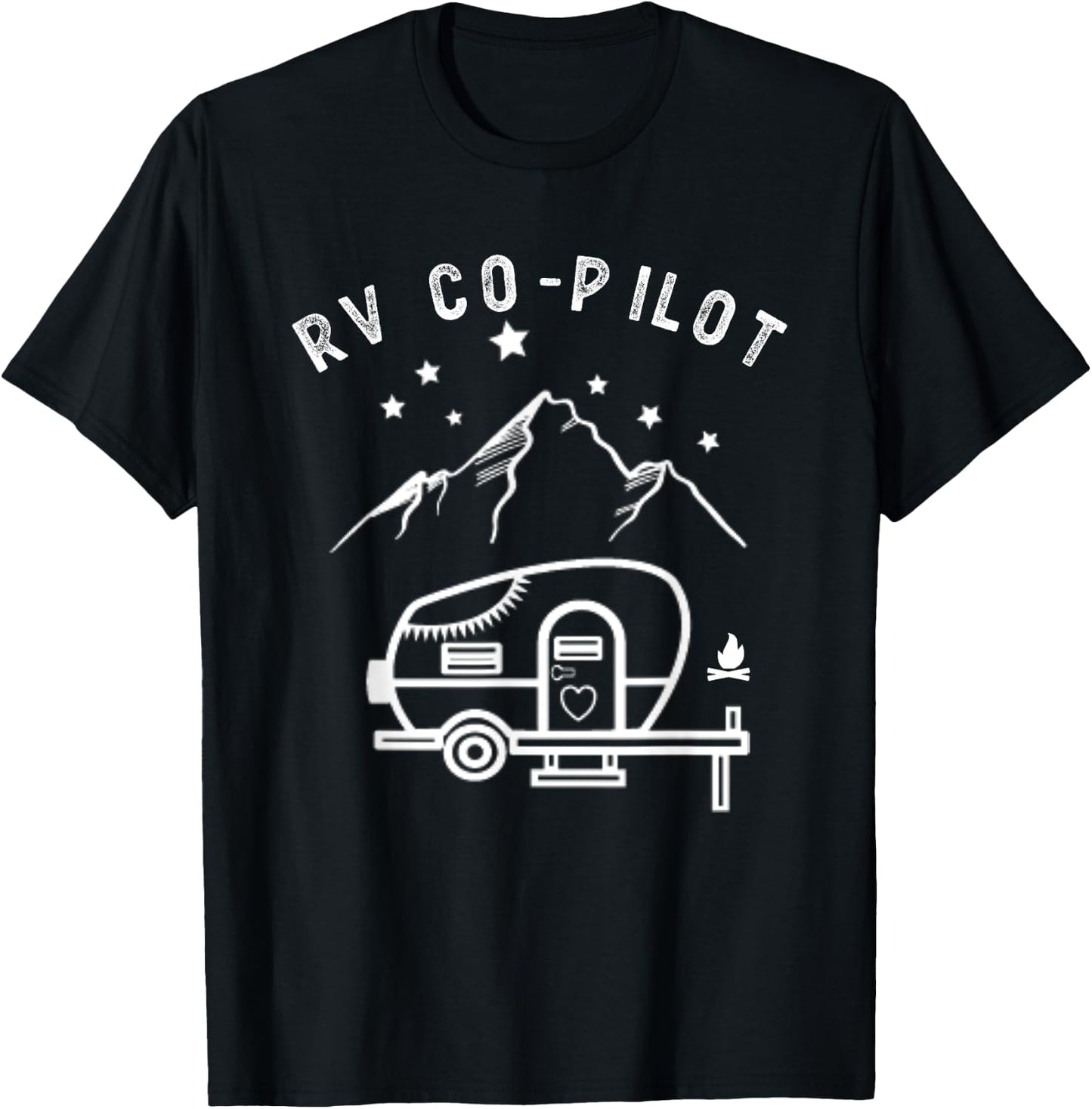 RV Co-Pilot Funny Motorhome Rv Camping T-Shirt - T-Shirt | Black