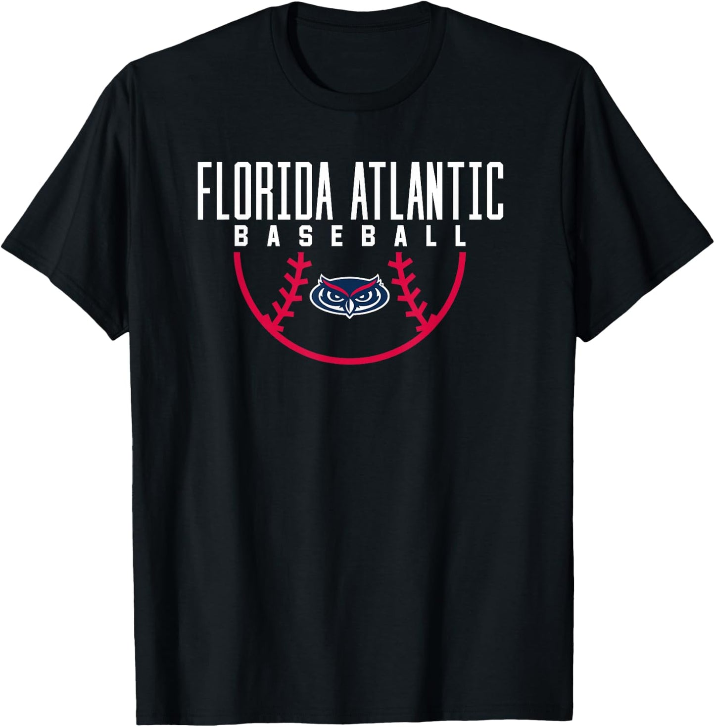 Florida Atlantic University FAU Owls Baseball T-Shirt - T-Shirt | Black