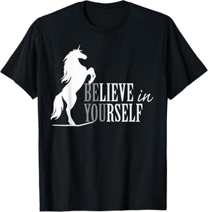 Belive in yourself unicorn T-Shirt - T-Shirt | Black
