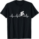 Herzschlag Radfahrer EKG Fahrrad Herzlinie T-Shirt - T-Shirt | Black