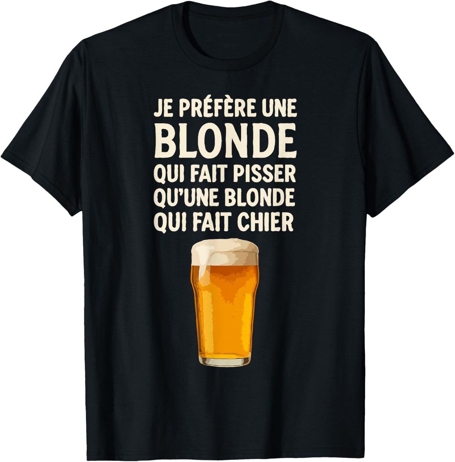Joke Bistro I Prefer A Blonde T-Shirt - T-Shirt | Black