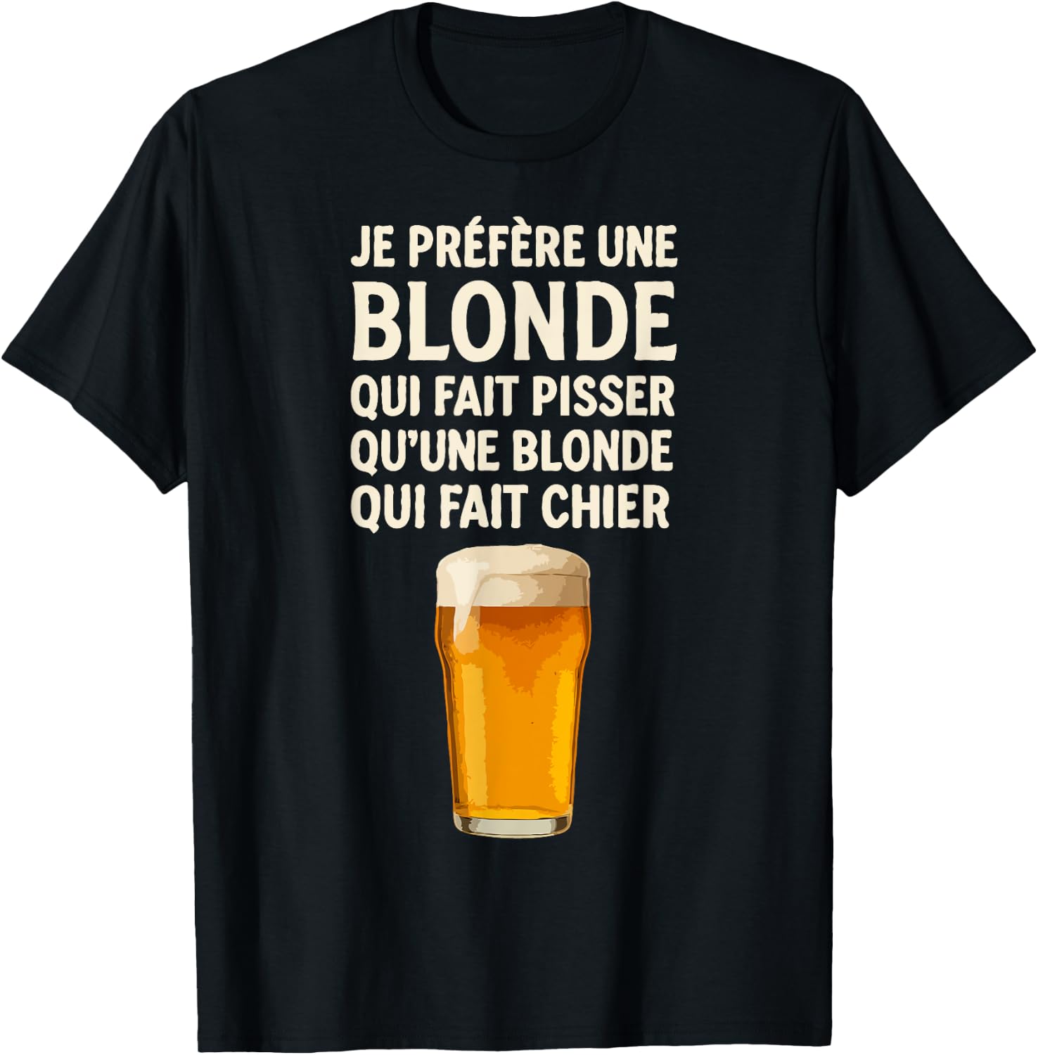 Joke Bistro I Prefer A Blonde T-Shirt - T-Shirt | Black