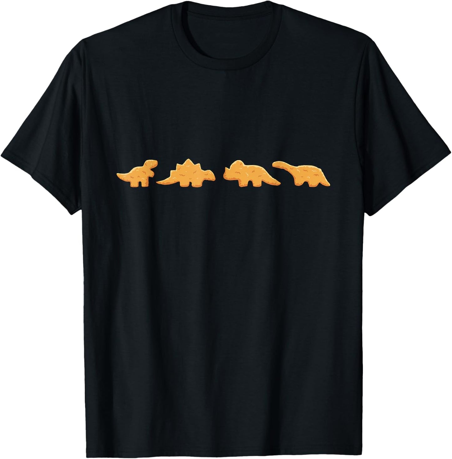 Dino Nuggets Graphic Chicken Nugget Lover T-Shirt - T-Shirt | Black