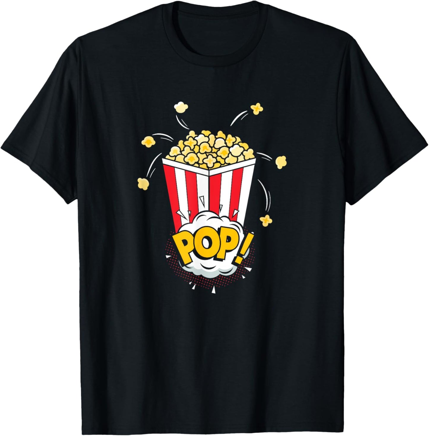 Popcorn | Movies Cinema | Food Snack T-Shirt - T-Shirt | Black