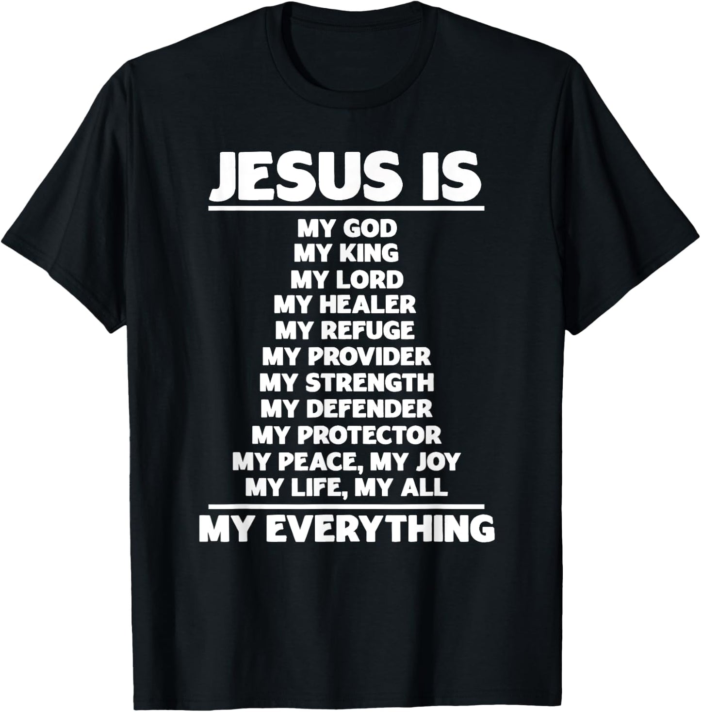 Jesus Is My God Christian Jesus Devotee Prayer Bible Jesus T-Shirt - T-Shirt | Black