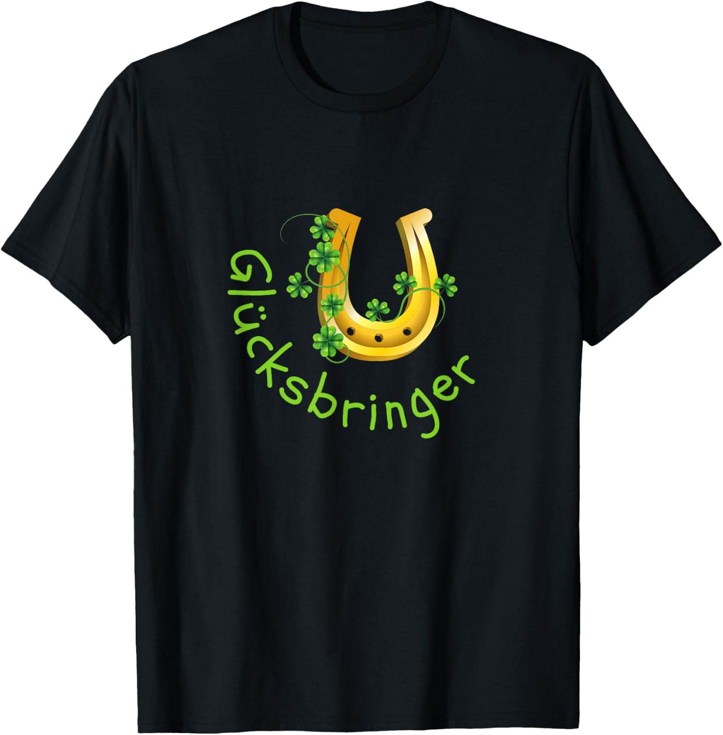 Lucky Charm Pig Clover for Friends Good Luck , black T-Shirt - T-Shirt | Black