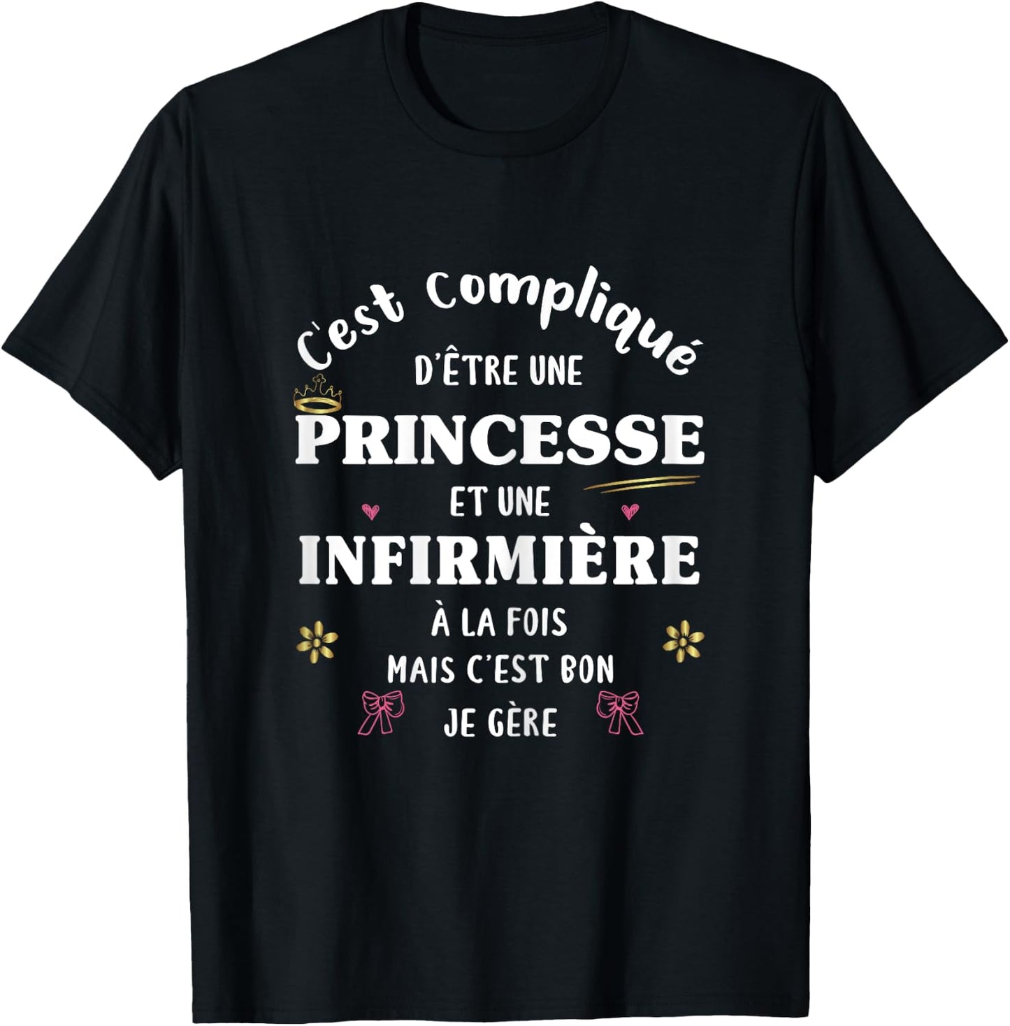 Nurse and Princess Gift Funny Original Funny Women's T-Shirt - T-Shirt | Black