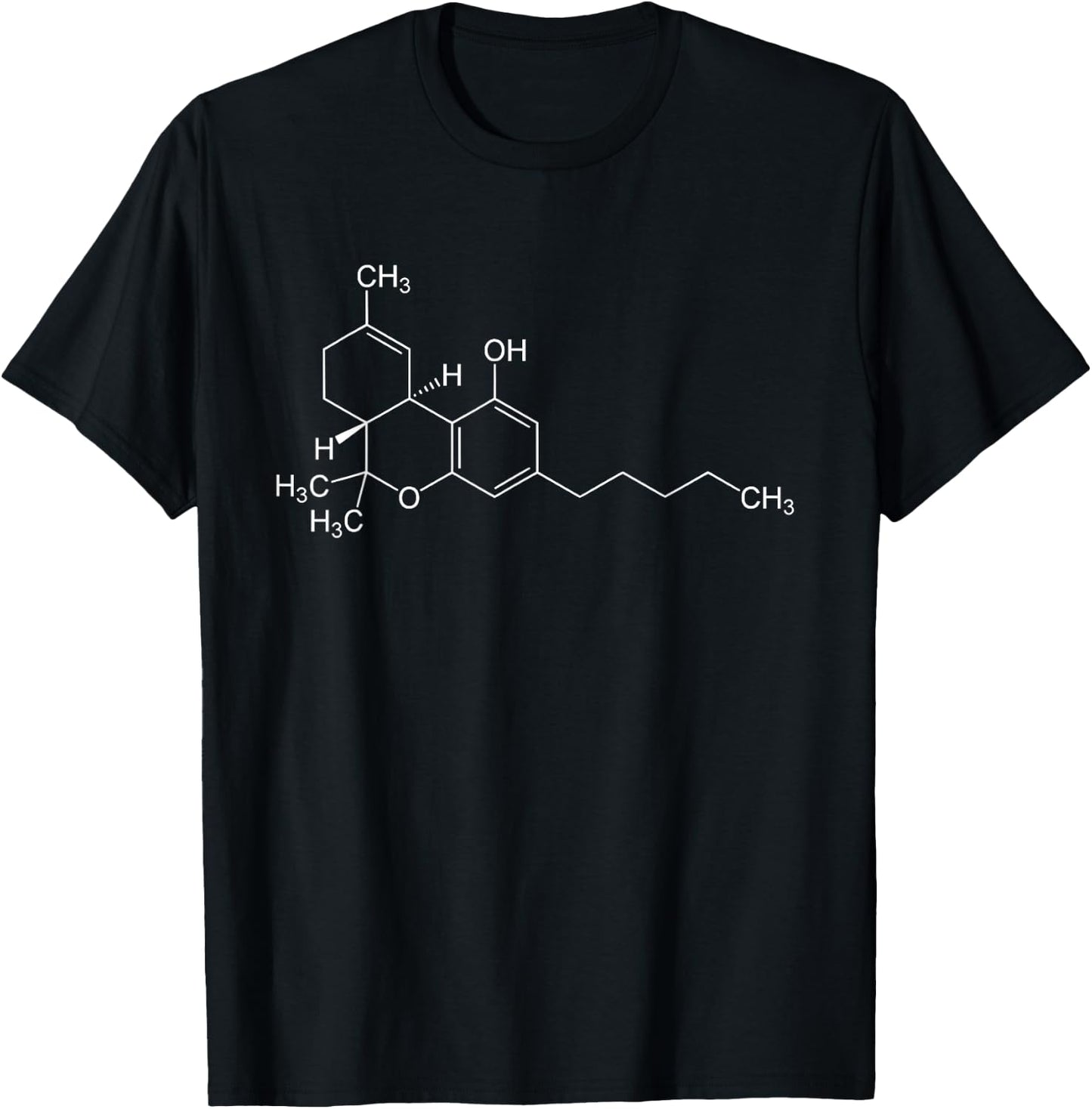 THC-Molekül-Tetrahydrocannabinol T-Shirt - T-Shirt | Black