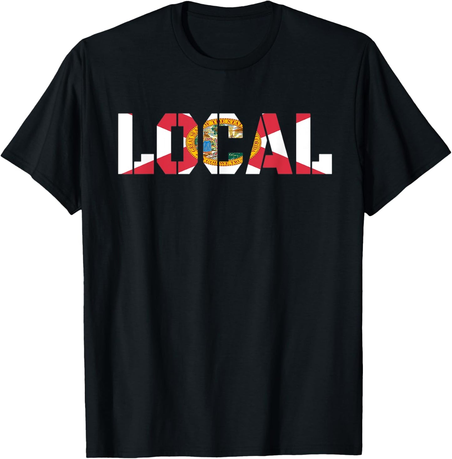 Local Florida Flag Lover Graphic T-Shirt - T-Shirt | Black