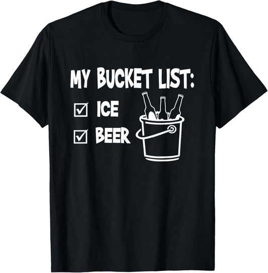 My bucket list ice and beer T-Shirt - T-Shirt | Black