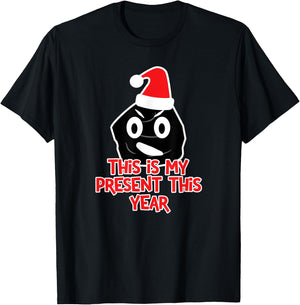 Funny Lump of Coal Christmas This is My Present T-Shirt - T-Shirt | Black