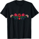 Handcraftline Adult Black Floral Kalocsai Folk Art Embroidery Design T-Shirt - T-Shirt | Black