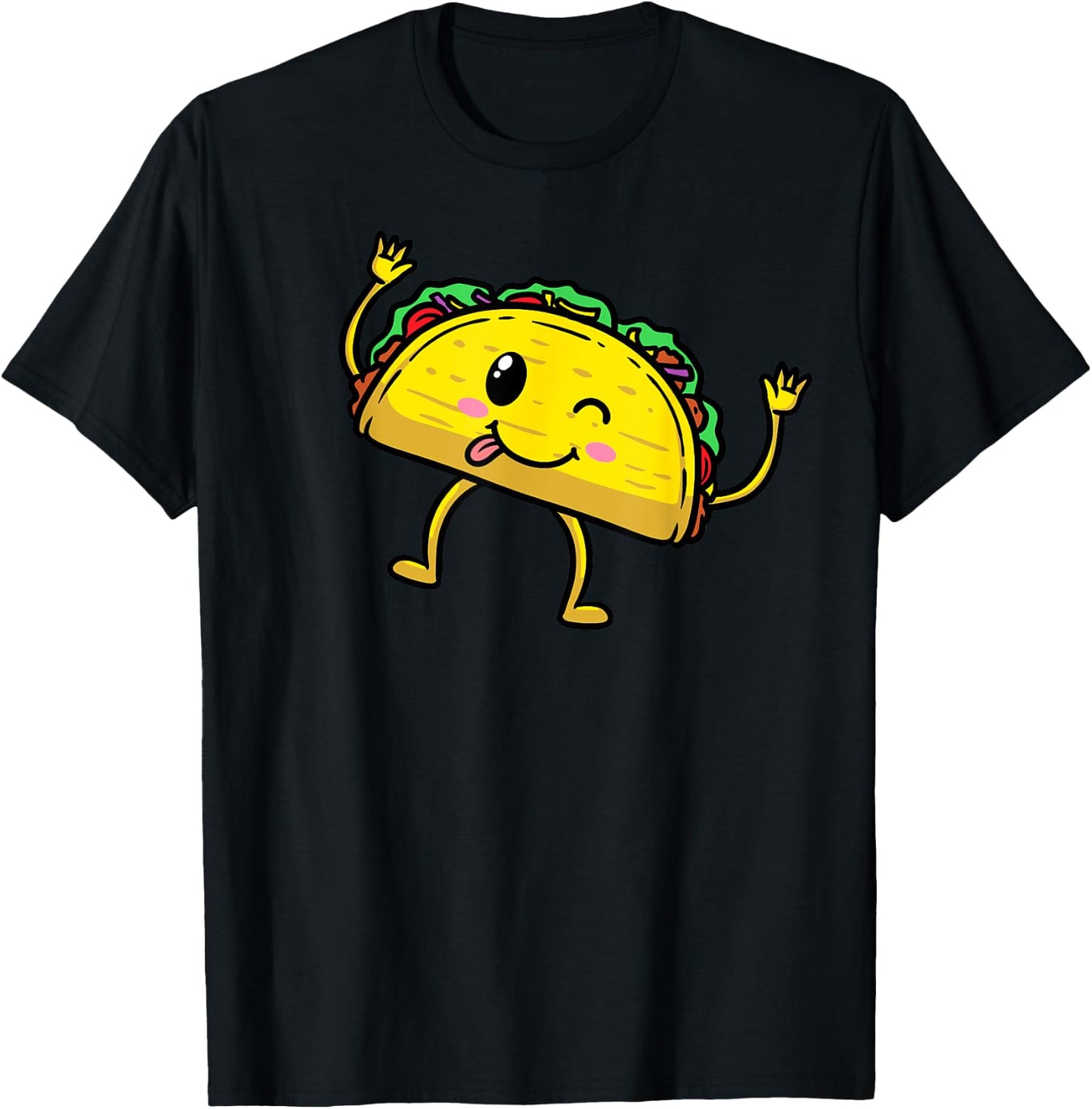 Taco Mexican Food Cinco De Mayo Men Women T-Shirt - T-Shirt | Black