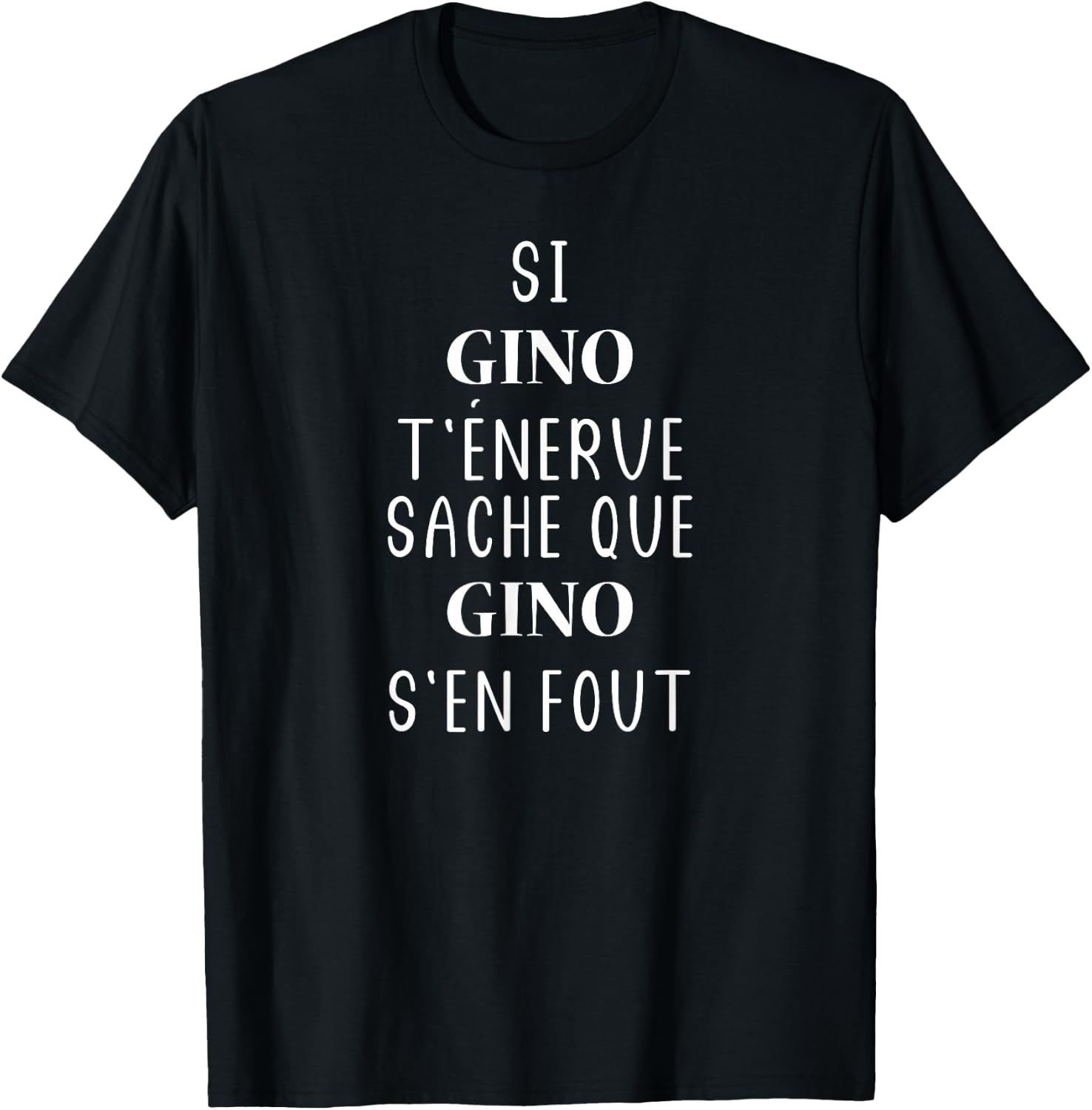 Funny Name Gino T-Shirt - T-Shirt | Black