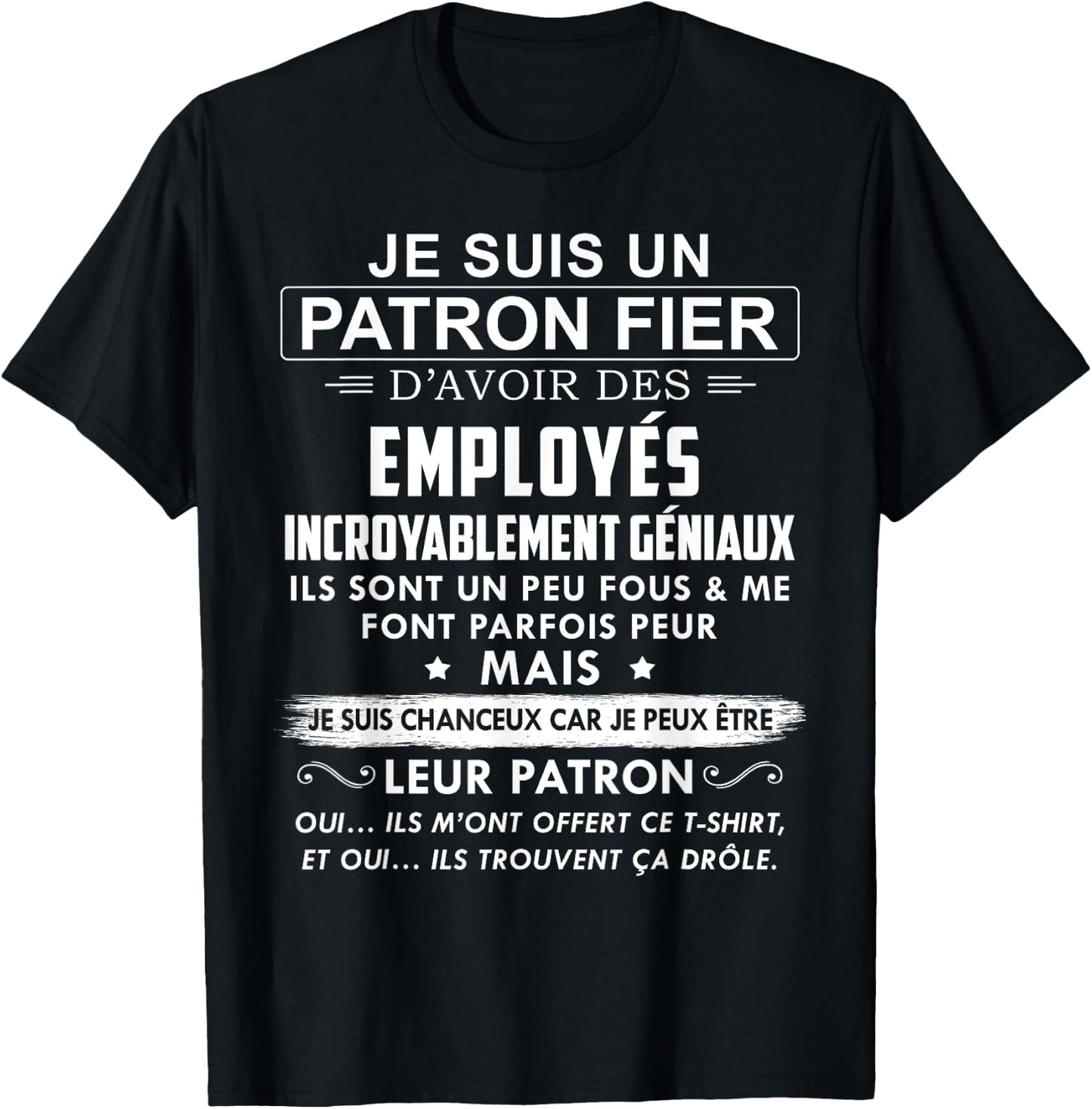 Proud Boss General Employees Gift , Black, S T-Shirt - T-Shirt | Black