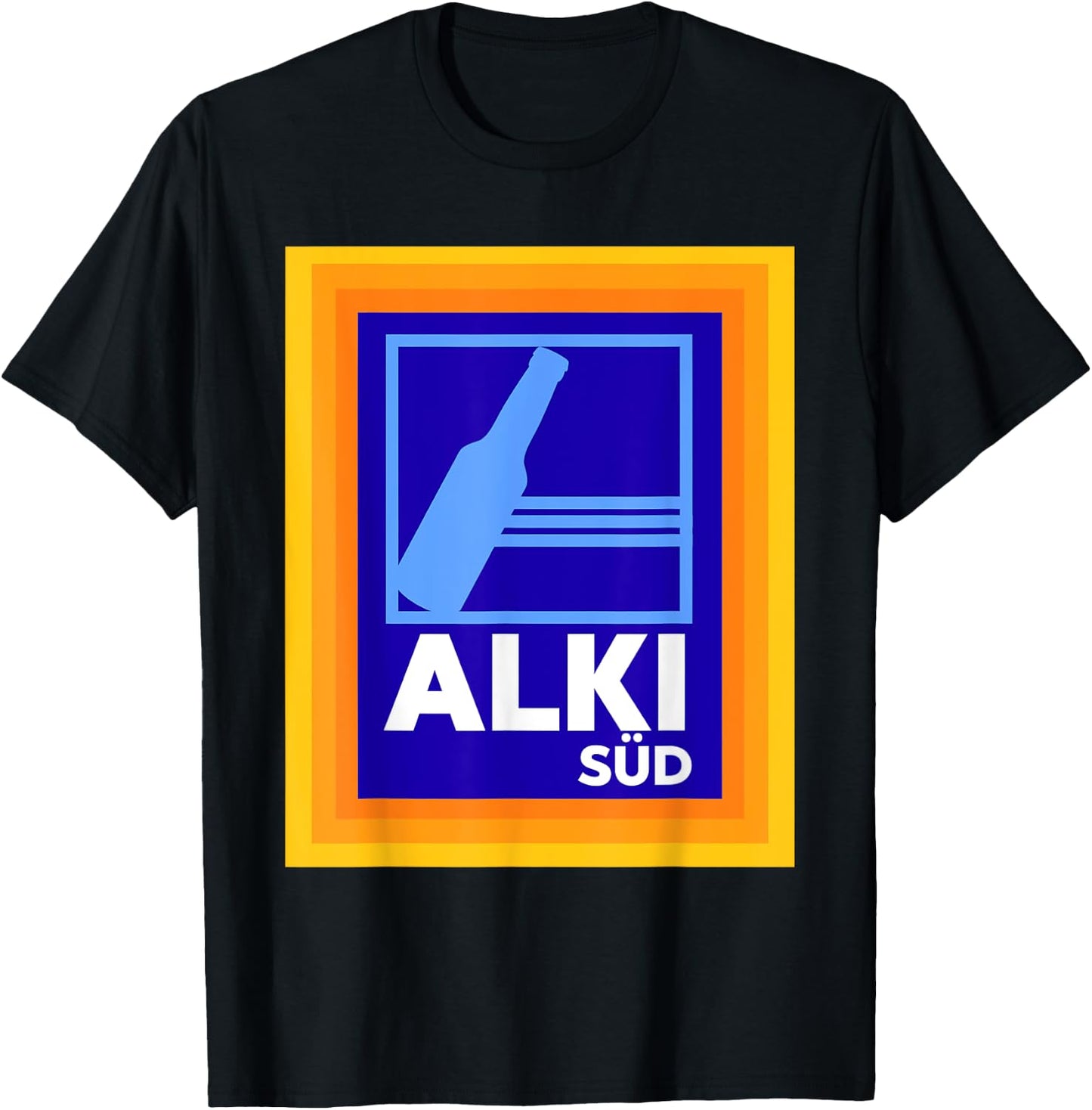 Alki Süd Parody Alcohol Drinking Party Malle Meme T-Shirt - T-Shirt | Black