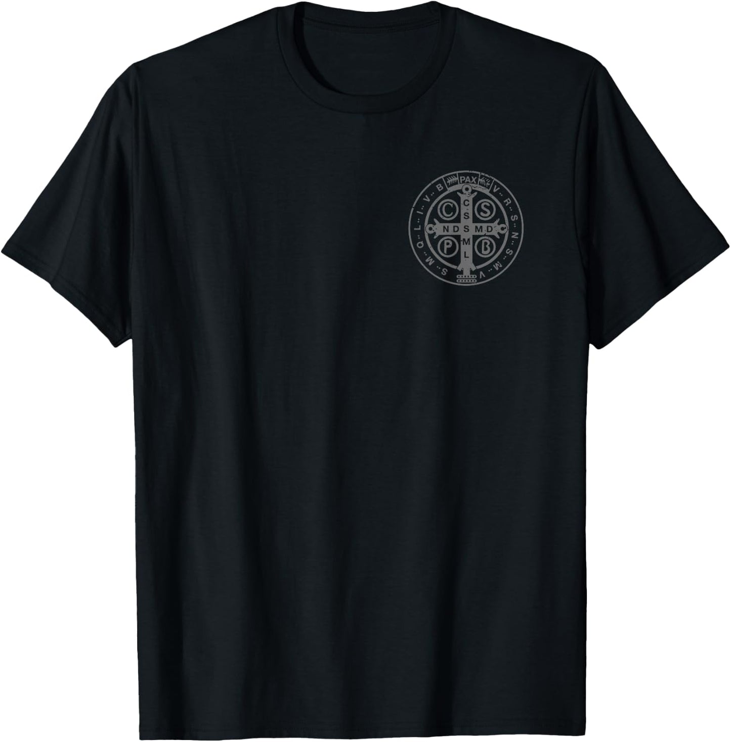 Religiöse katholische St. Benedikt-Medaille | Christlich T-Shirt - T-Shirt | Black