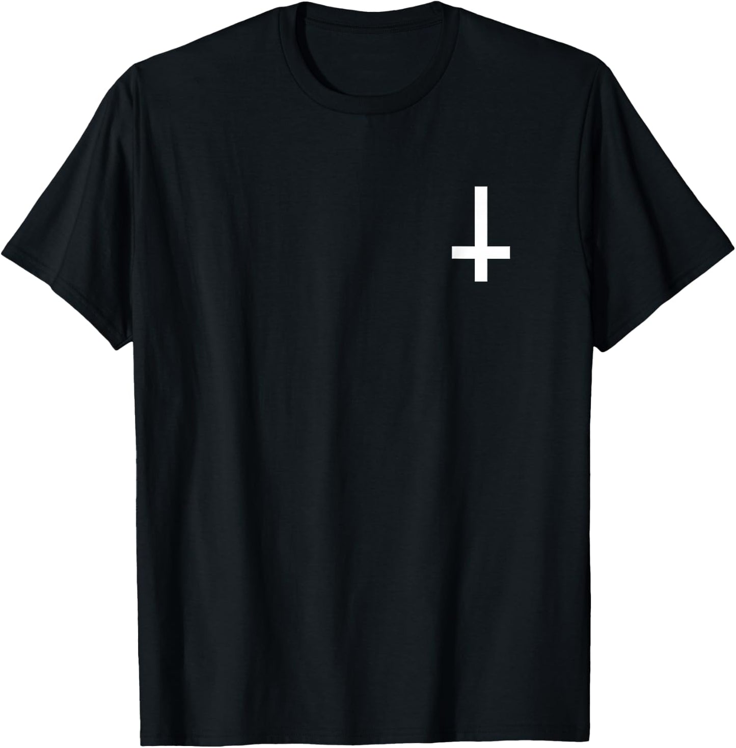 Umgedrehtes Kreuz dezent Atheist Antichrist T-Shirt - T-Shirt | Black