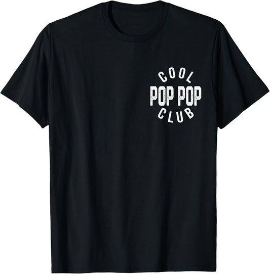 Cool Pop Pop Club Retro Vintage Graphic T-Shirt - T-Shirt | Black