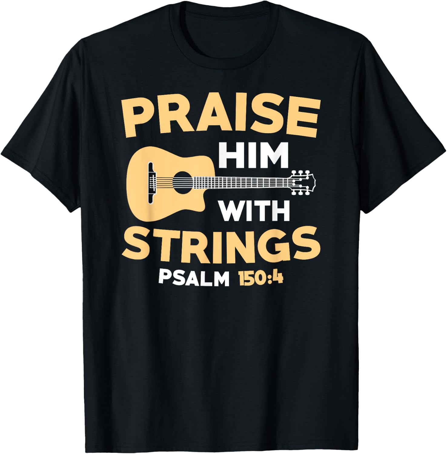 Christian Music Church Guitar Bass Jesus Rock Gift T-Shirt - T-Shirt | Black