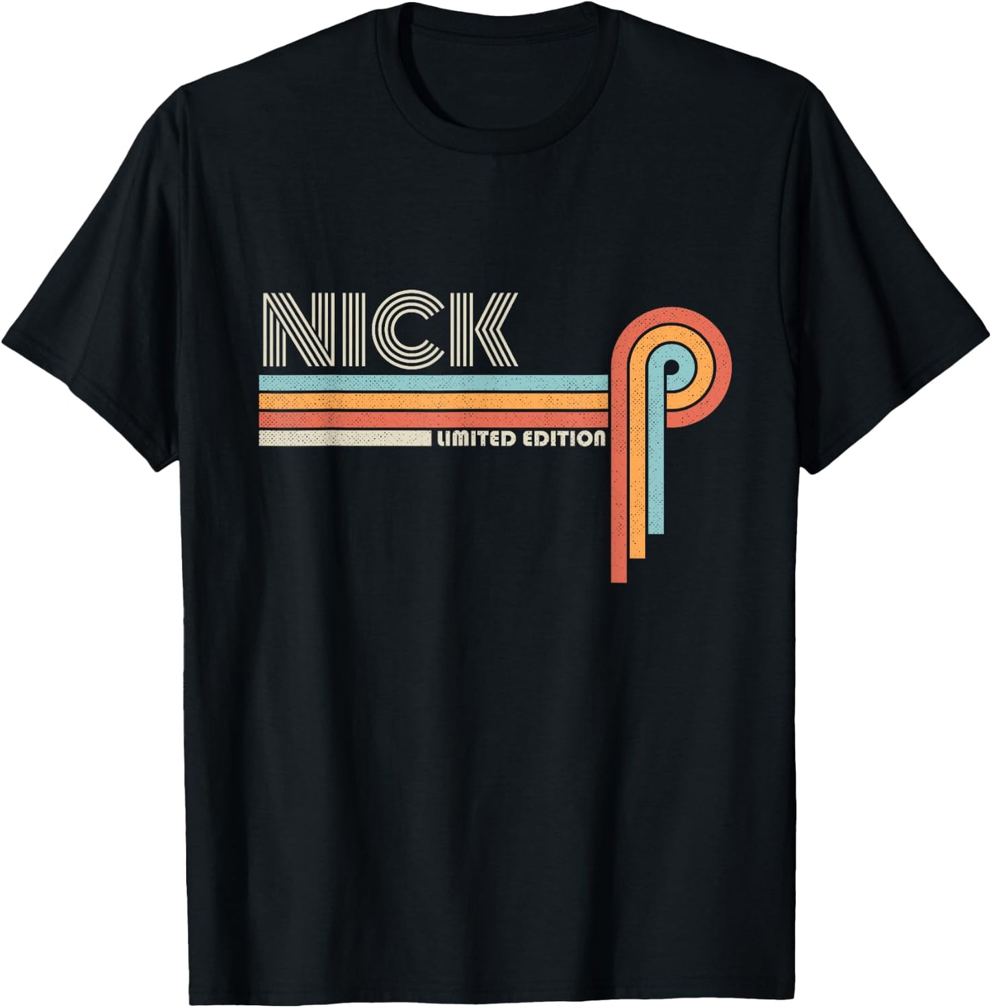 NICK Name Gifts Personalized Funny Retro Vintage Birthday T-Shirt - T-Shirt | Black