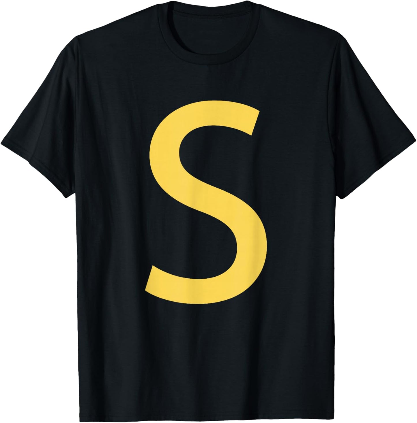Letter S Chipmunk Color Matching Costume T-Shirt - T-Shirt | Black