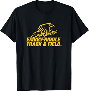 Embry-Riddle Aeronautical Eagles c Sports Fan T-Shirt - T-Shirt | Black